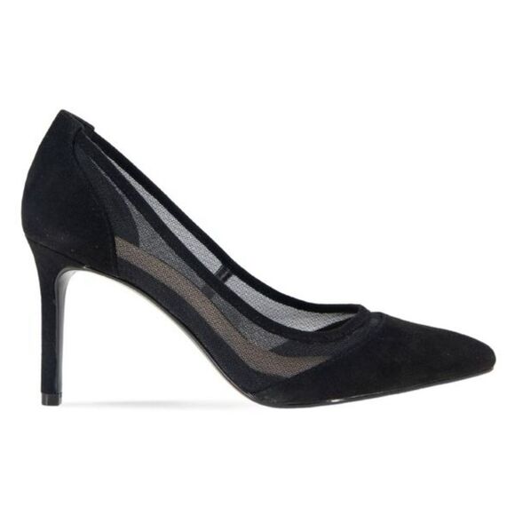 NWOB BCBGENERATION | Black Asher Point Toe Mesh Pumps 7 - Picture 1 of 9